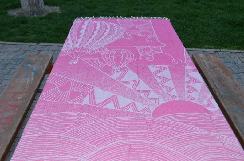 Pink Sunrise 100% Cotton Towel