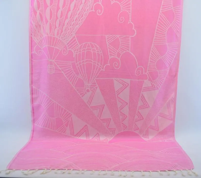 Pink Sunrise 100% Cotton Towel