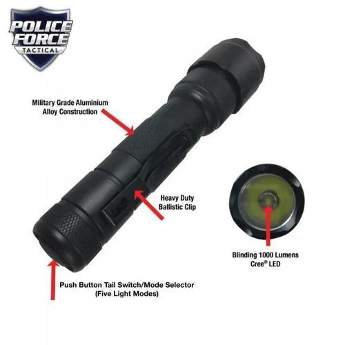 Police Force Tactical Ultra-Lite L2 LED Flashlight