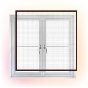 Polyester Pre-Stitched Window Mosquito Net-Brown