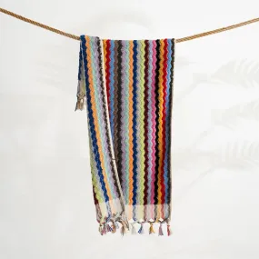 Pompom ZigZag Turkish Hand Towel