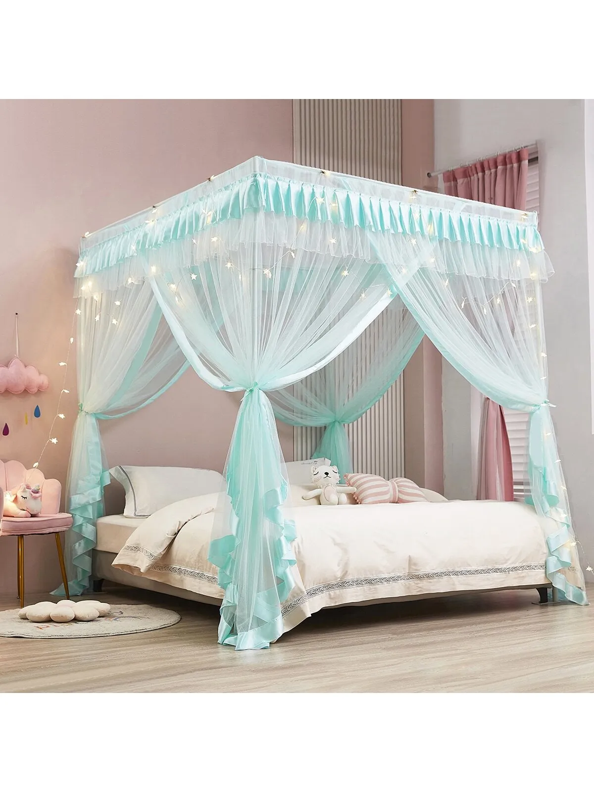 Princess Bed Canopy for Girls Canopy Bed Curtains Canopy