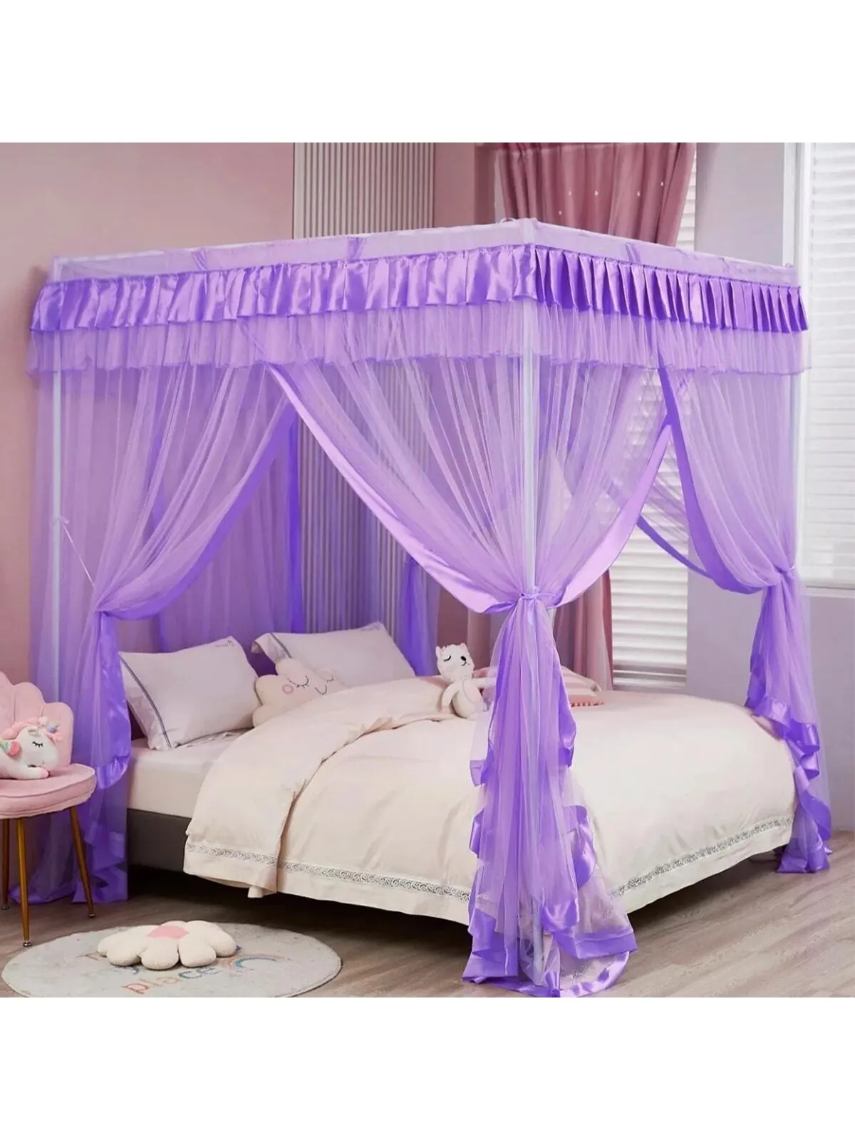 Princess Bed Canopy for Girls Canopy Bed Curtains Canopy