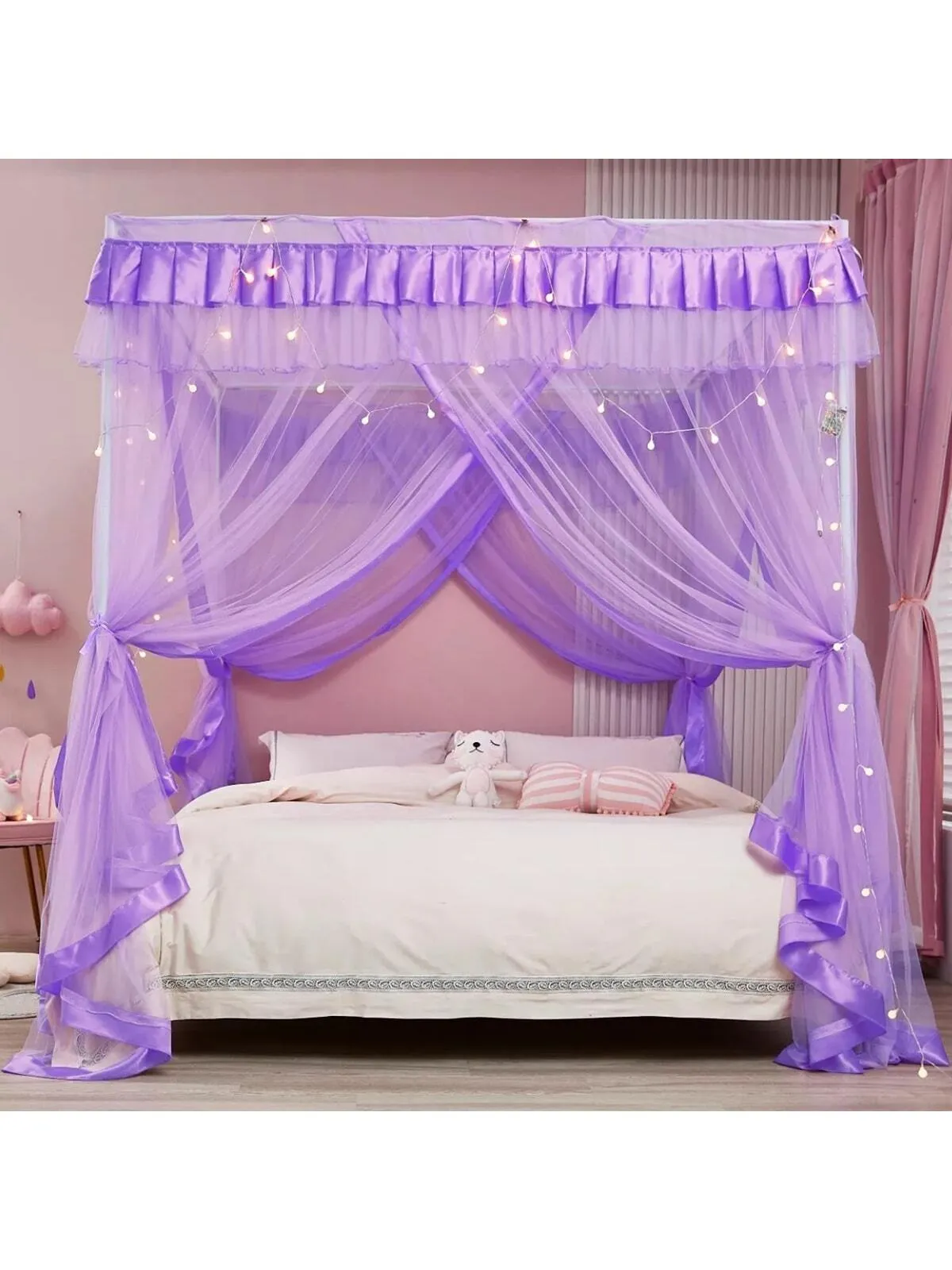 Princess Bed Canopy for Girls Canopy Bed Curtains Canopy