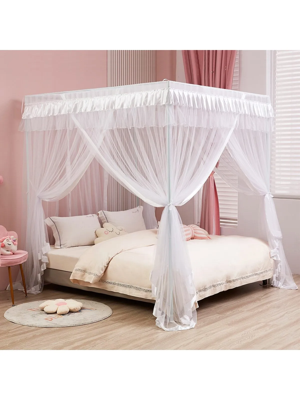 Princess Bed Canopy for Girls Canopy Bed Curtains Canopy