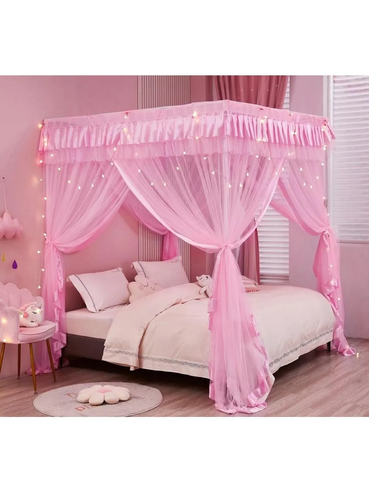 Princess Bed Canopy for Girls Canopy Bed Curtains Canopy