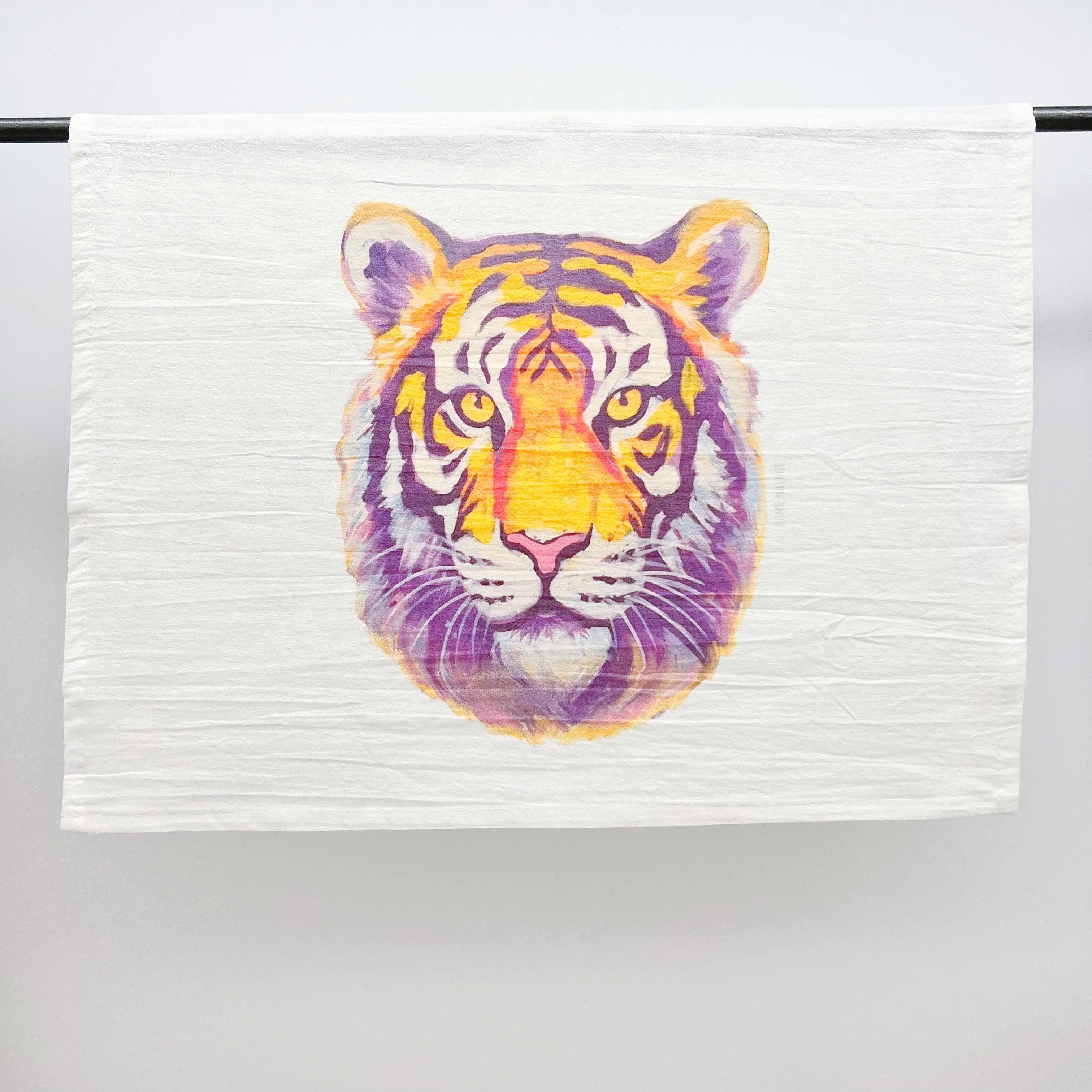 Purple & Gold Tiger Head Towel