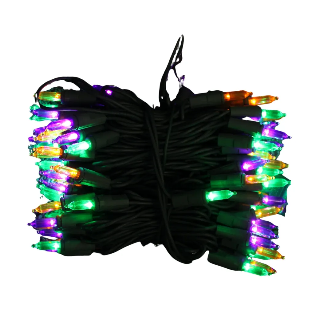 Purple, Green and Gold LED Mardi Gras Lights - 80 Lights, 21' (Each)