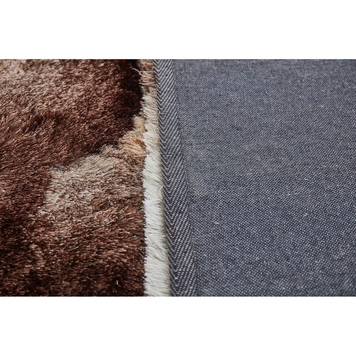 "3D Shaggy" Hand Tufted Shag Area Rug in Waves of Mocha (5-ft x 7-ft)