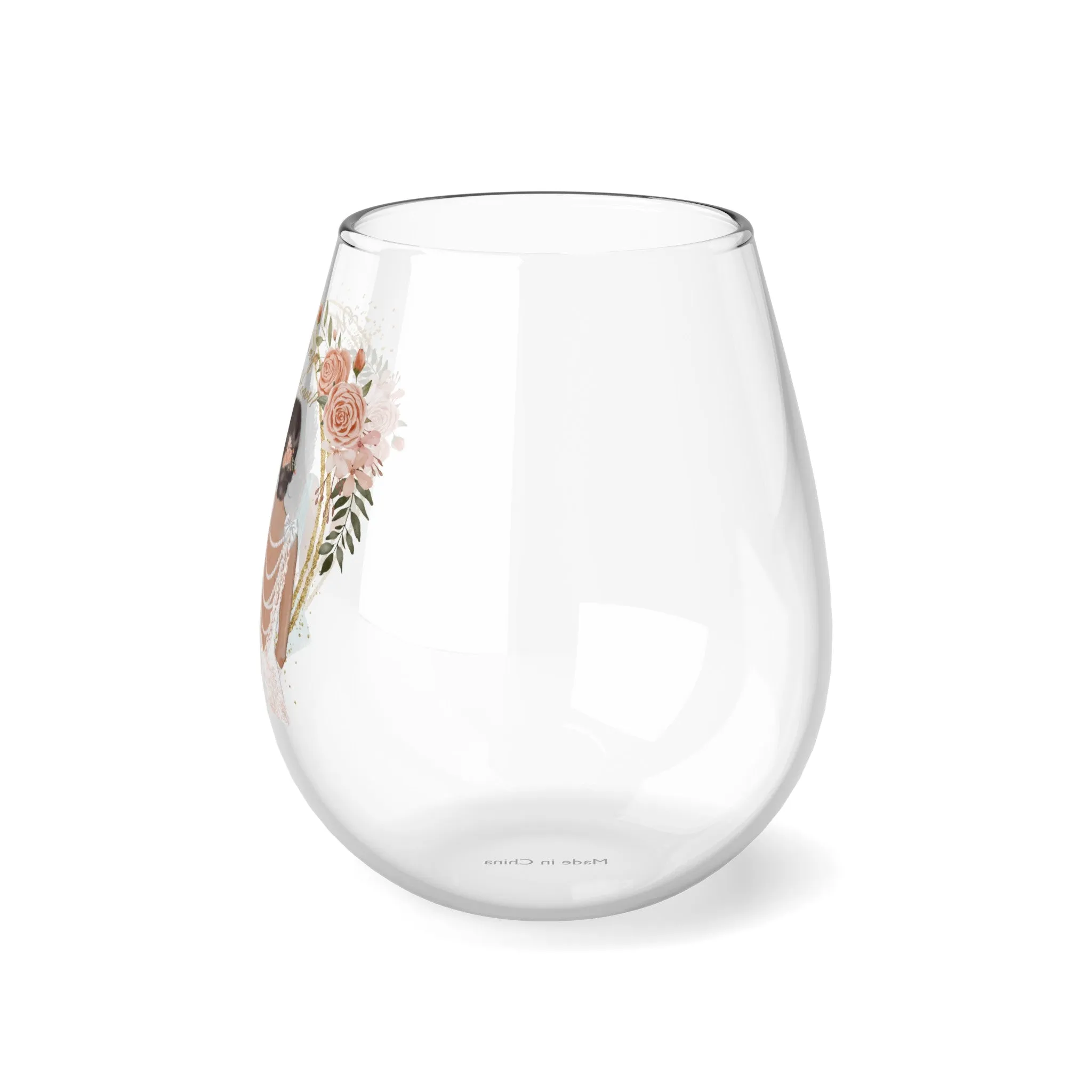 "Will you be my Matron of Honor" ? Stemless Wine Glass, 11.75oz VMA 051503