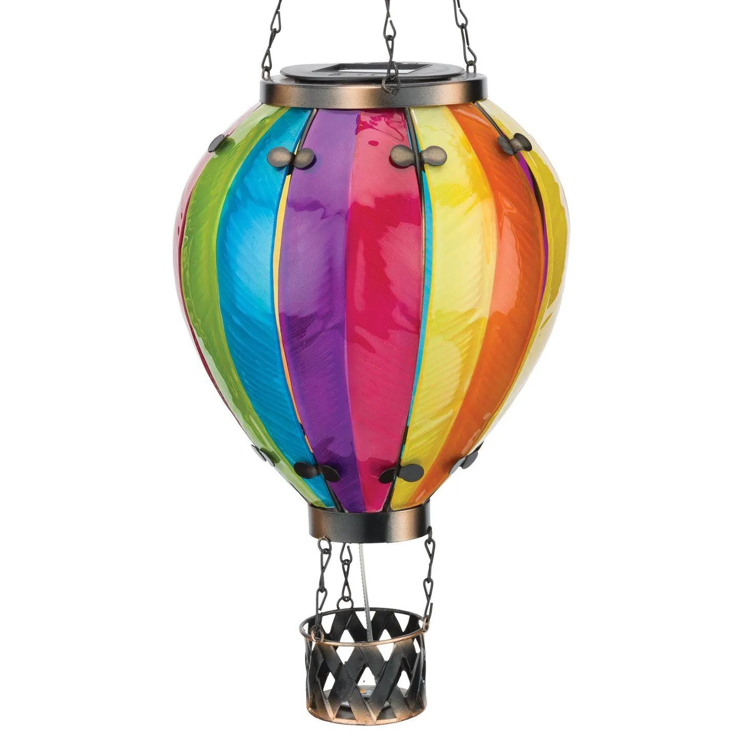 Rainbow Large Hot Air Balloon Solar Lantern