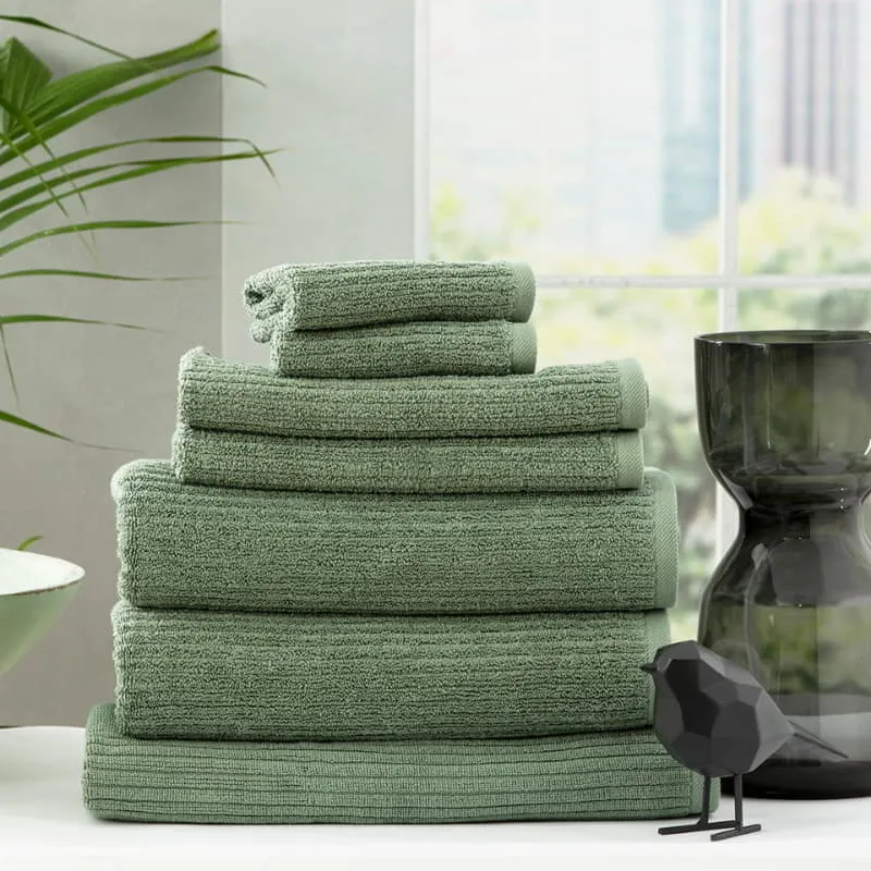 Renee Taylor Cobblestone 7 Piece Sage Towel Pack