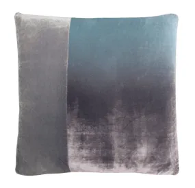 Robin’s Egg Velvet Color Block Pillow by Kevin O’Brien Studio