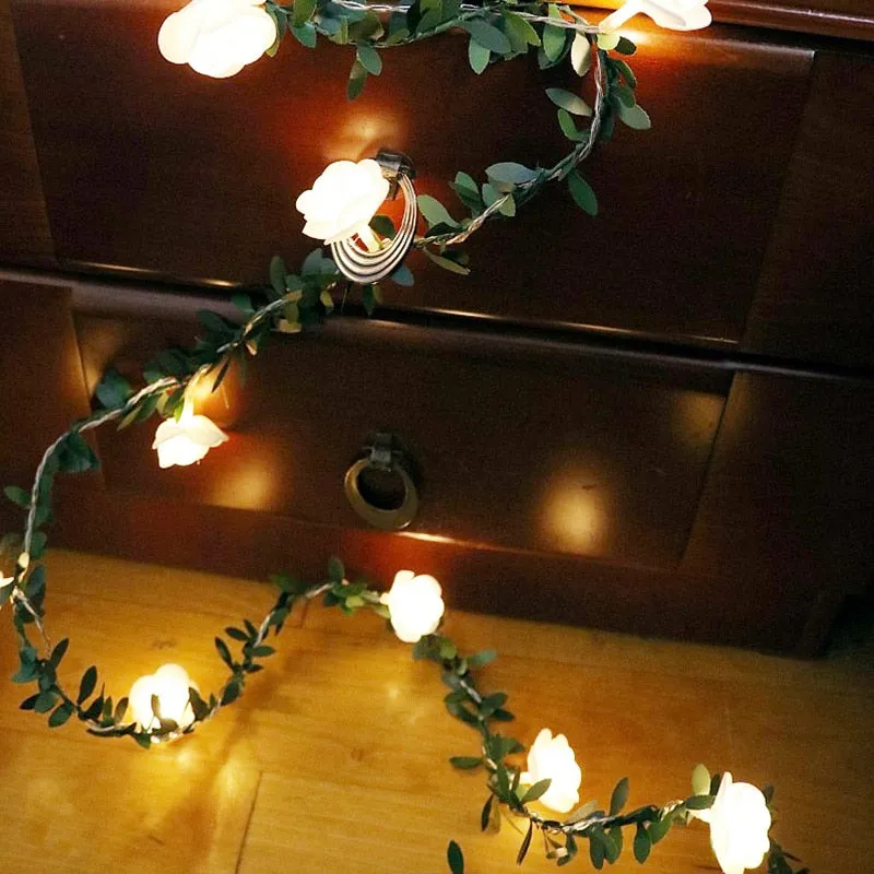 Rose Flower led Fairy String Lights Battery Powered