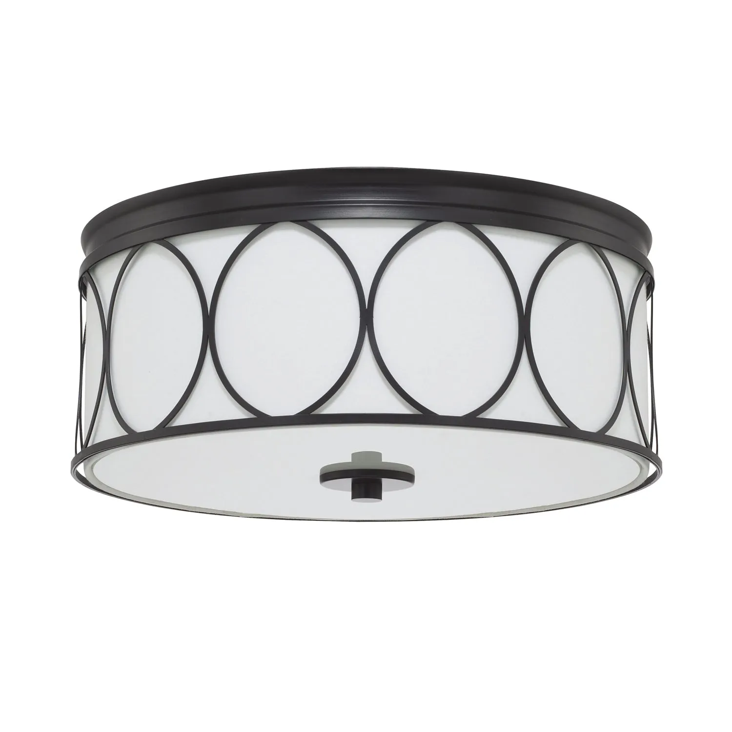 RYLANN 3 LIGHT FLUSH MOUNT, MATTE BLACK