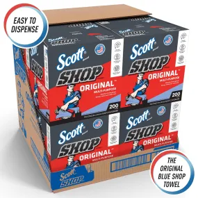 Scott® Shop Towels Original Blue, Pop-Up Dispenser Box | 75190 | CASE