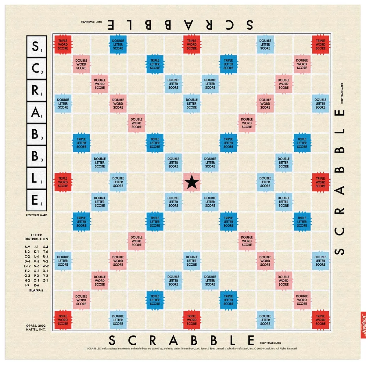 Scrabble Game Cotton Towel by Hasbro Novelty Gift