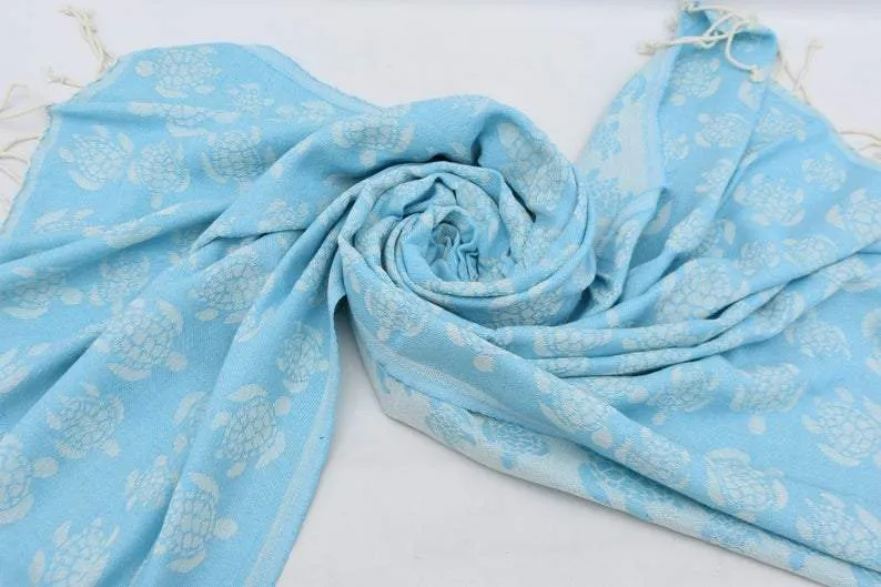 Sea Turtle Turquoise 100% Cotton Towel