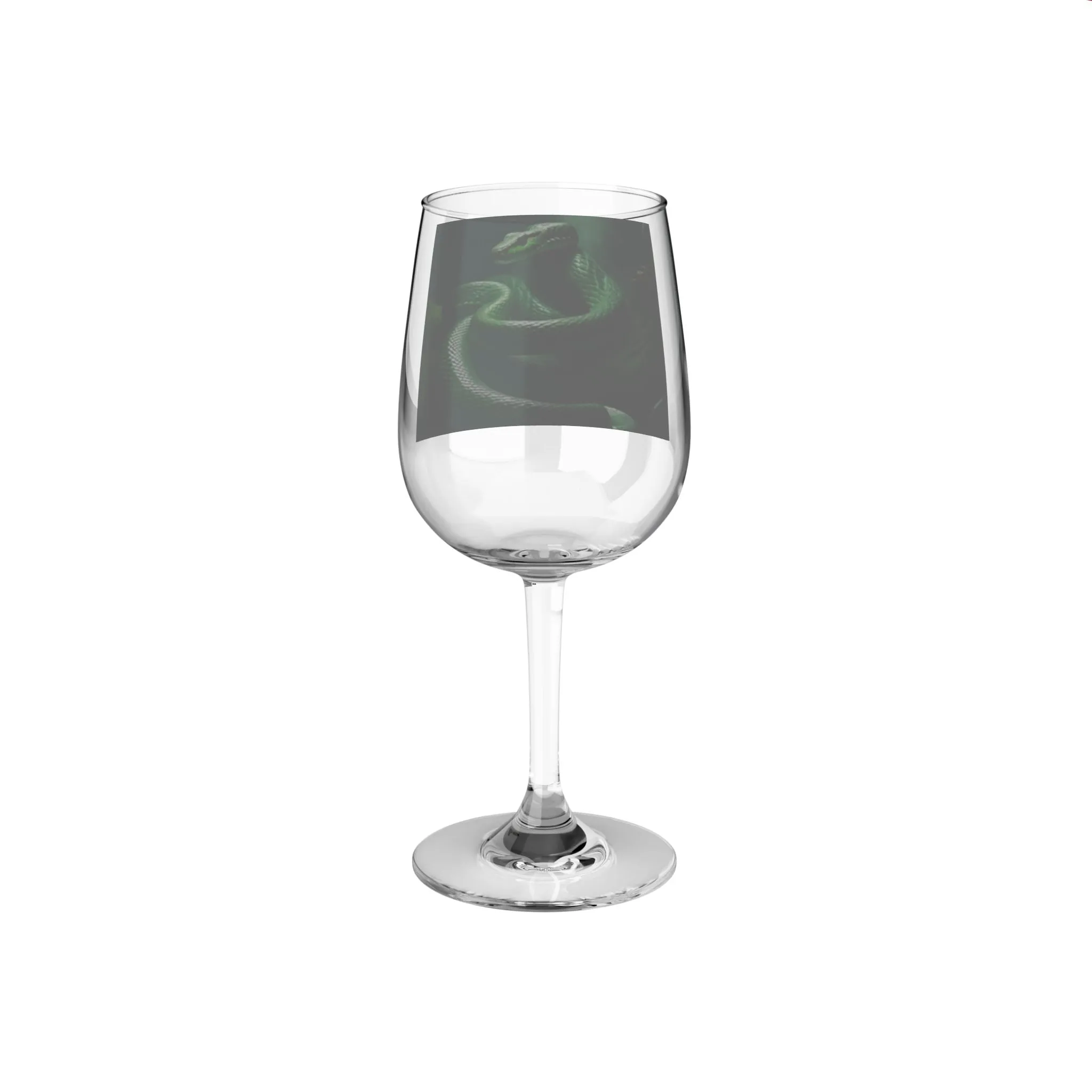 Serpent Decorated 12oz Wine Glass - Perfect for Halloween and Nature Lovers