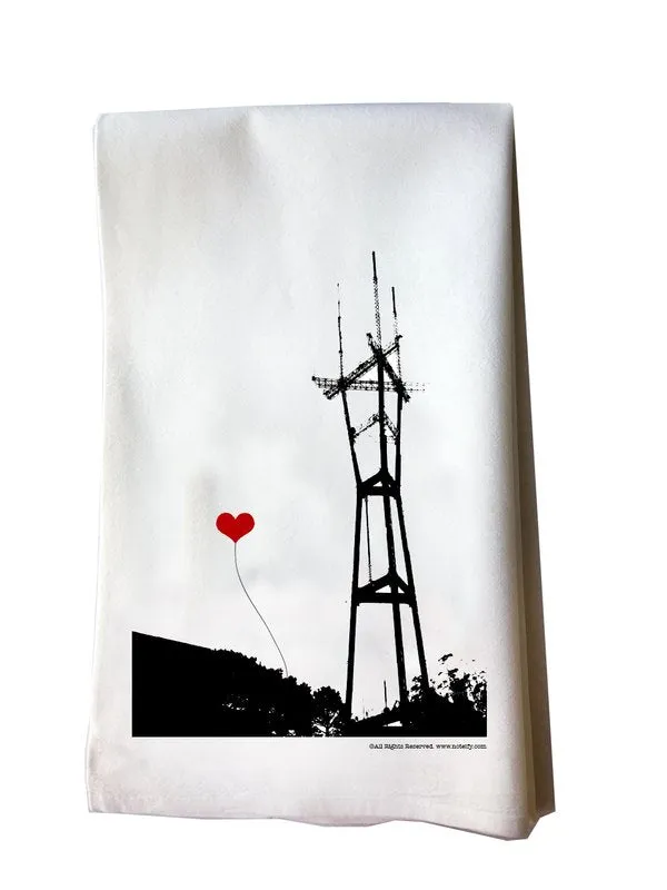 SF Lover's Sutro Tower tea towel