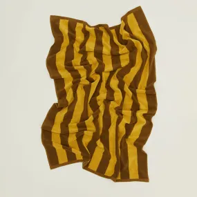 Simple Striped Terry Towel - Mustard/Bronze