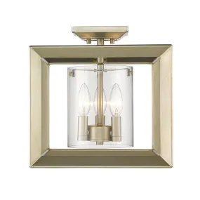 SMYTH SEMI FLUSH CEILING MOUNT, WHITE GOLD