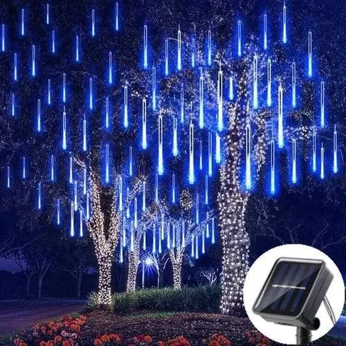 Solar LED Meteor Shower Rain Lights Holiday String Lights Waterproof