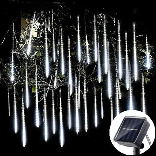 Solar LED Meteor Shower Rain Lights Holiday String Lights Waterproof