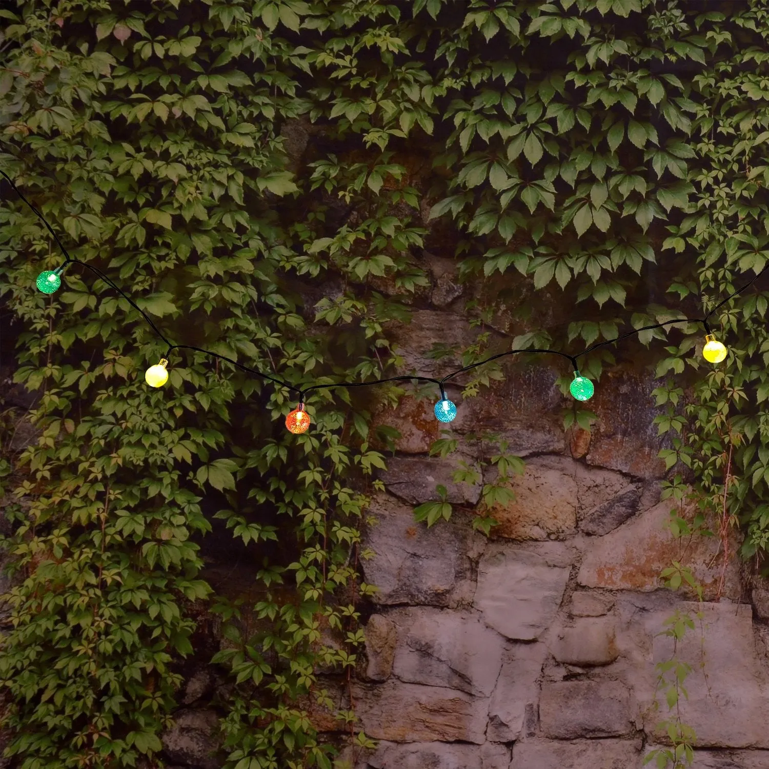 Solar Powered Crystal Ball String Lights