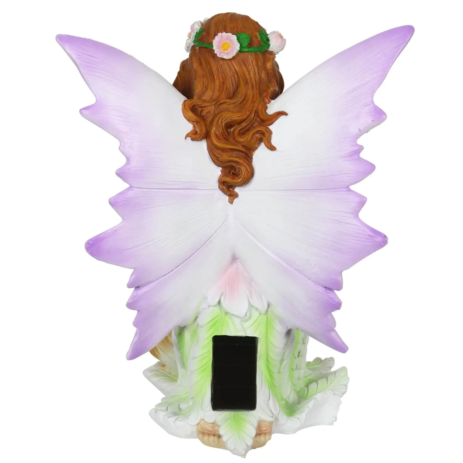 Solar Wishing Fairy with Firefly Jar and Flower, 10 Inch