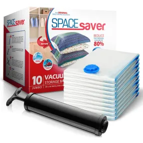 Space Bags Vacuum Storage Bags (Jumbo 10pk) Save 80% Clothes Storage Space