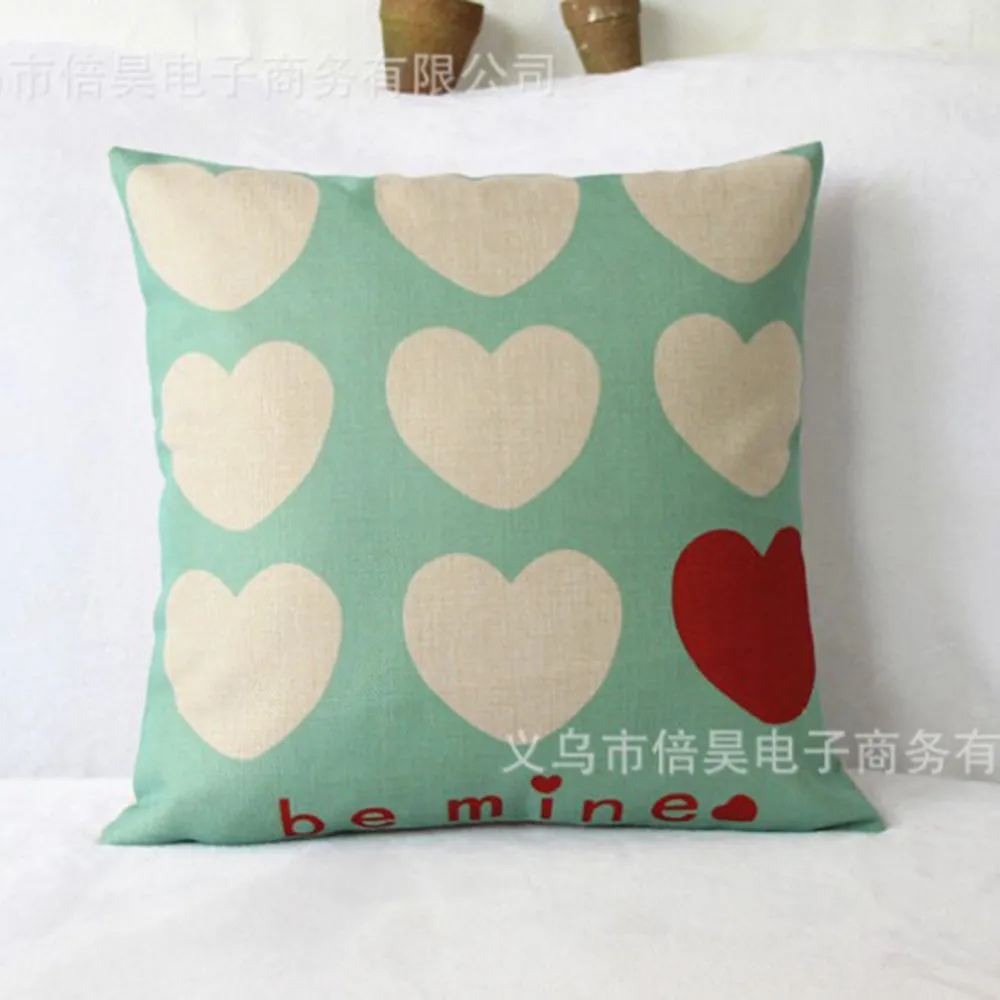 Square Cloth Pillow Covers with Words