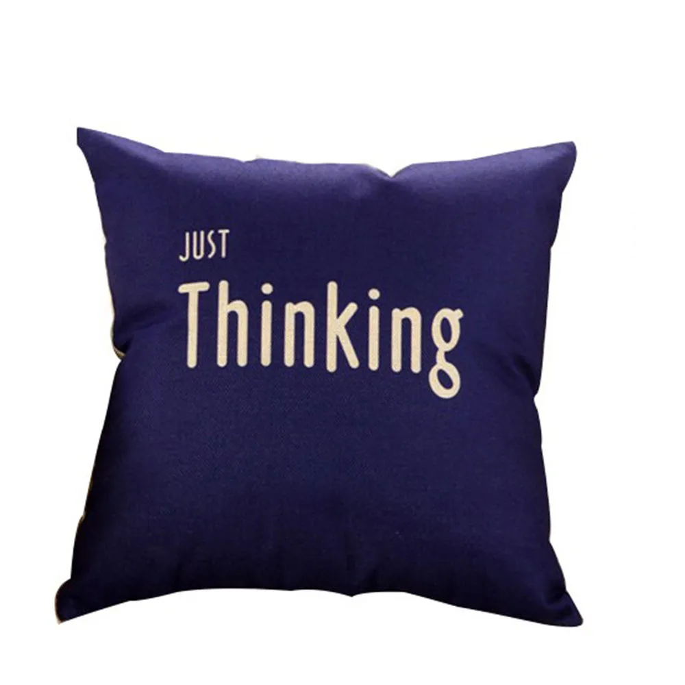 Square Cloth Pillow Covers with Words