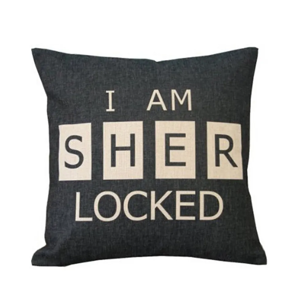 Square Cloth Pillow Covers with Words