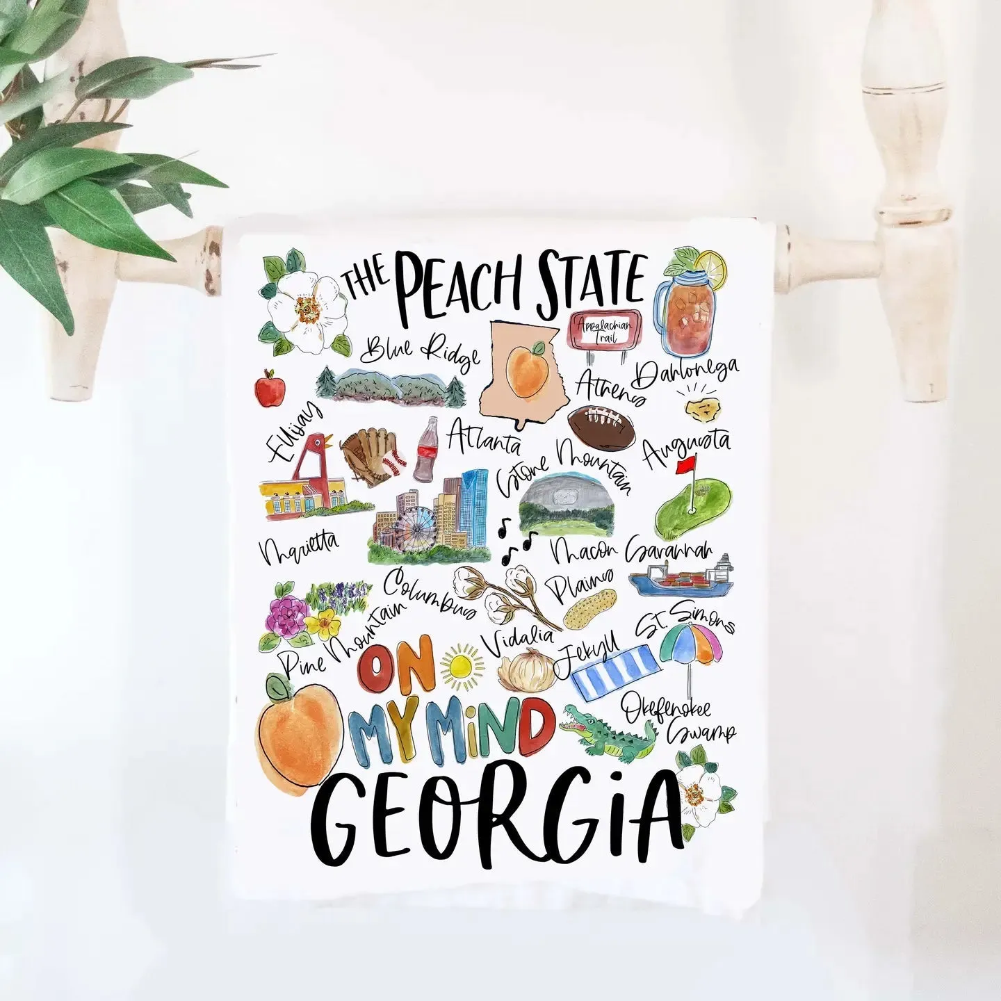 State of Georgia Tea Towel