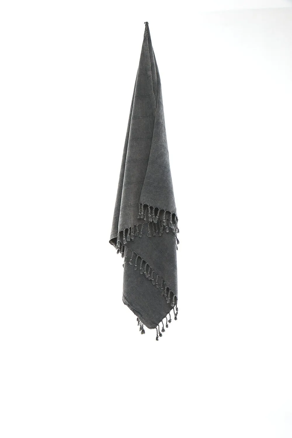 Stonewash Turkish Towel – Charcoal