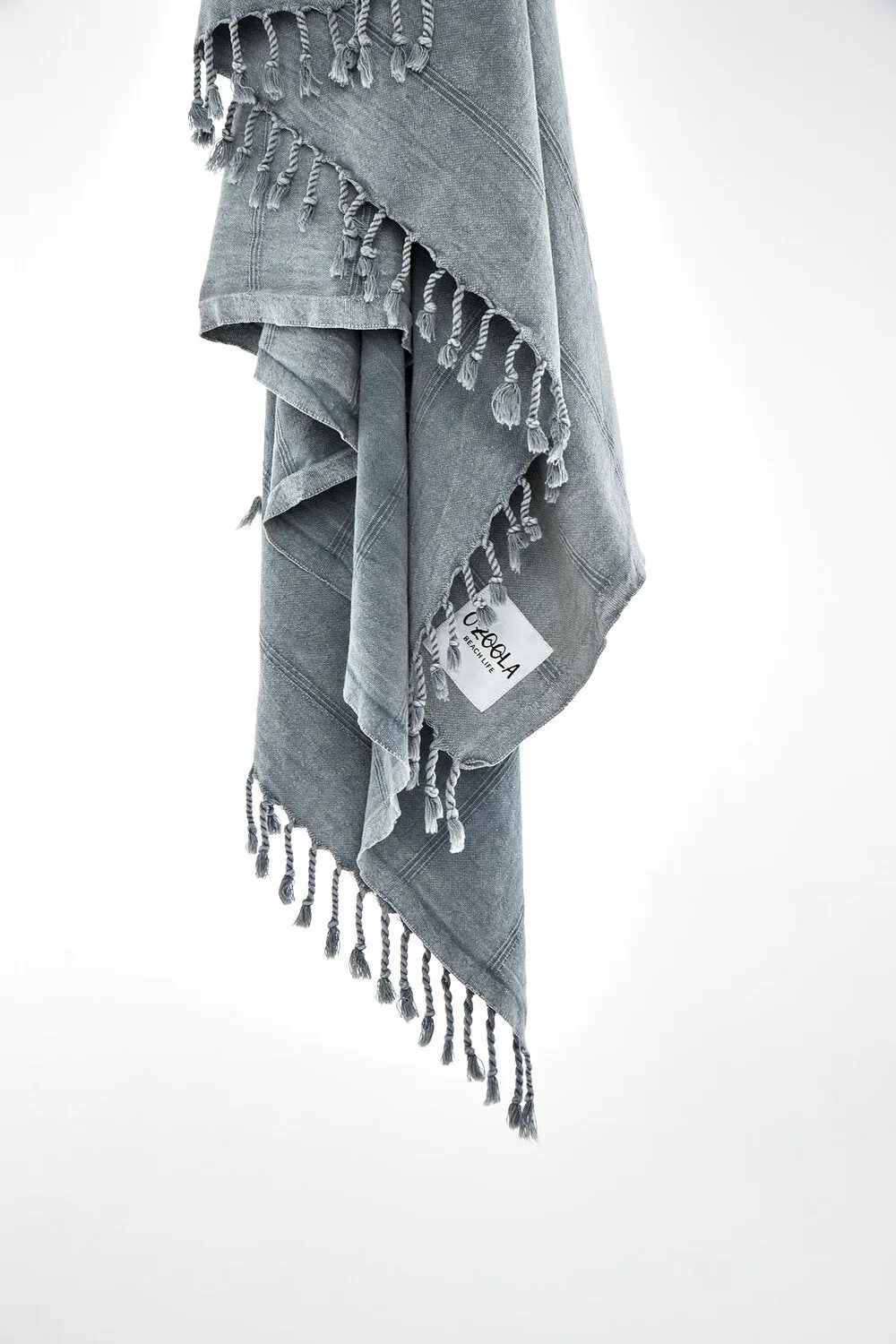 Stonewash Turkish Towel – Grey