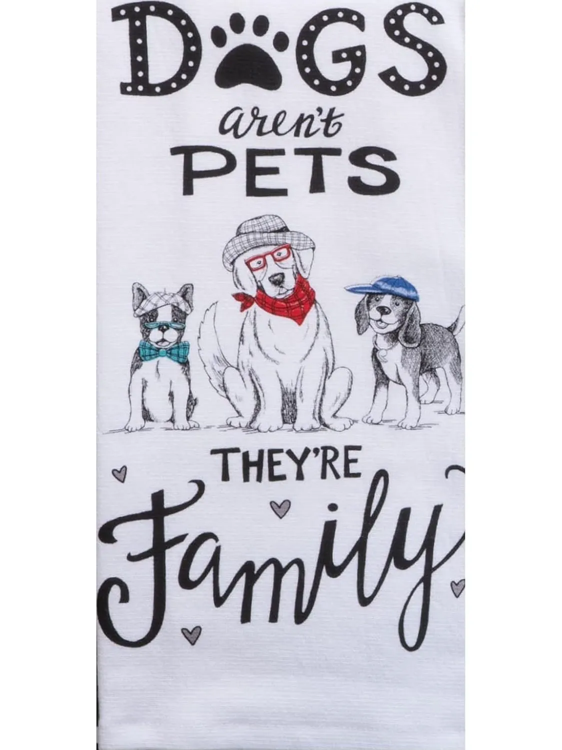 T Towel    Dog Family Dual Purpose Towel R7491