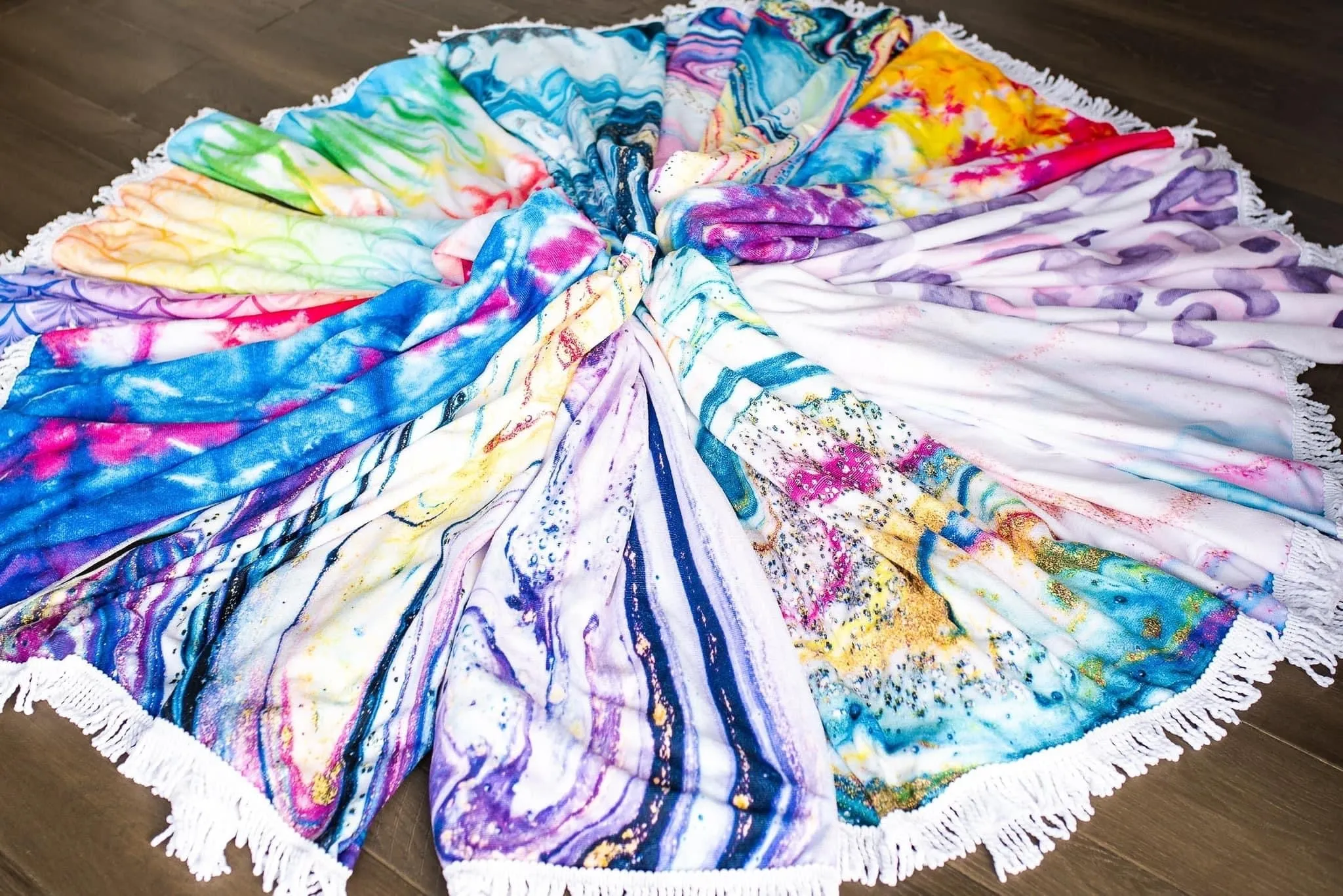 Tassel Water Color Beach Towels