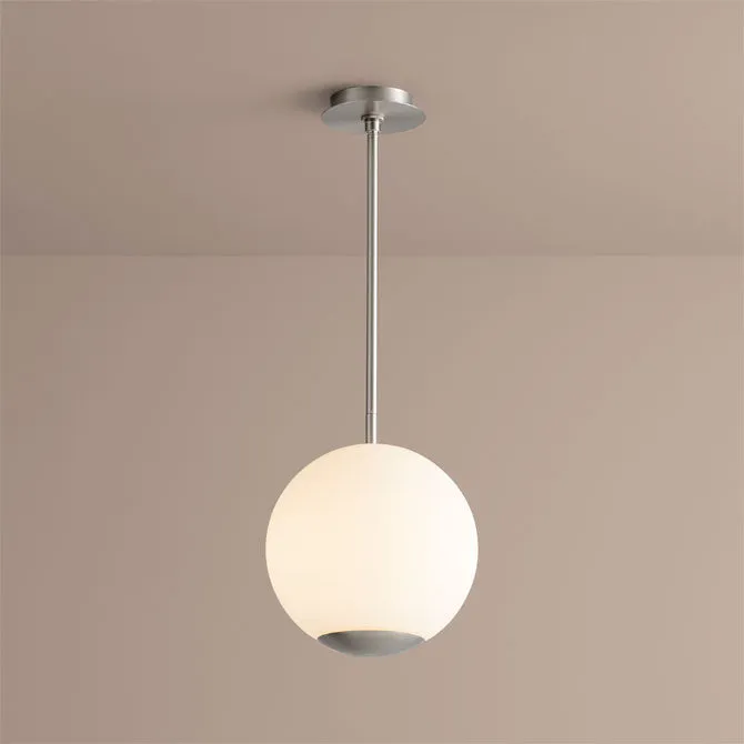 Terra 12" Opal Pendant - Satin Nickel