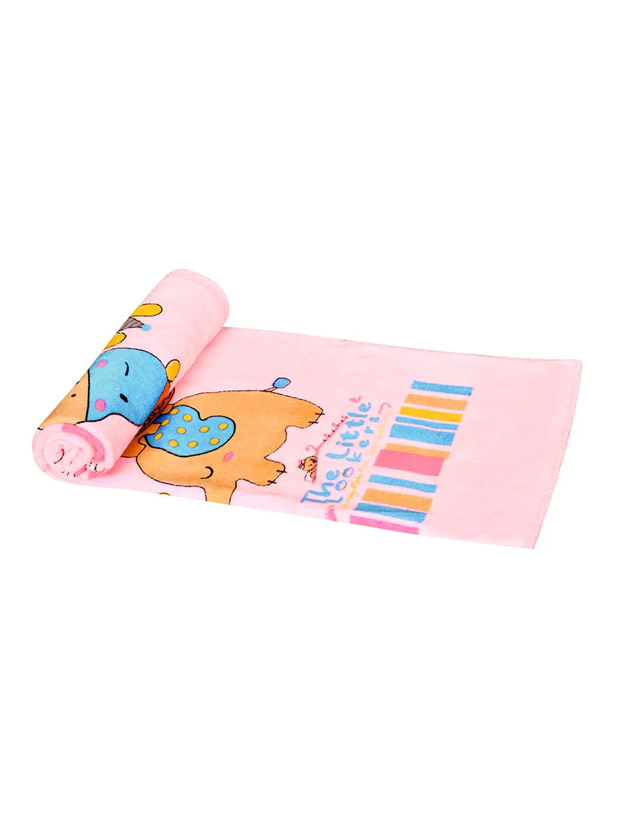 THE LITTLE LOOKERS Baby Bath Towel for Newborn/ Baby/ Kids | Super Soft Baby Bath Towel Set for Infants/ Bathing Accessories-Pink,Blue & Lemon (Pack of 3)