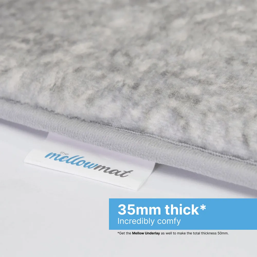 The Mellow Mat® Designer Print | Light Grey (Soft Touch Sensory Tatami Rug)