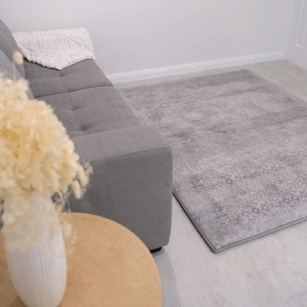 The Mellow Mat® Designer Print | Light Grey (Soft Touch Sensory Tatami Rug)