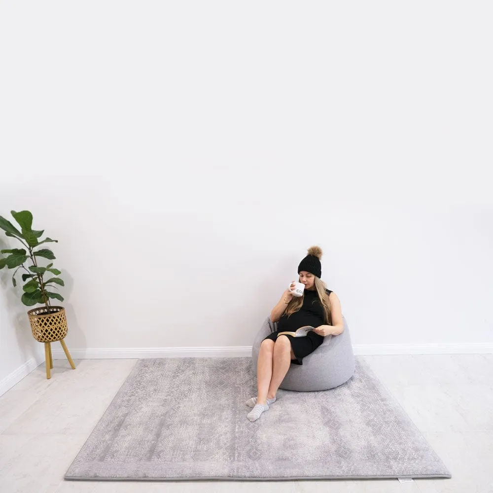 The Mellow Mat® Designer Print | Light Grey (Soft Touch Sensory Tatami Rug)