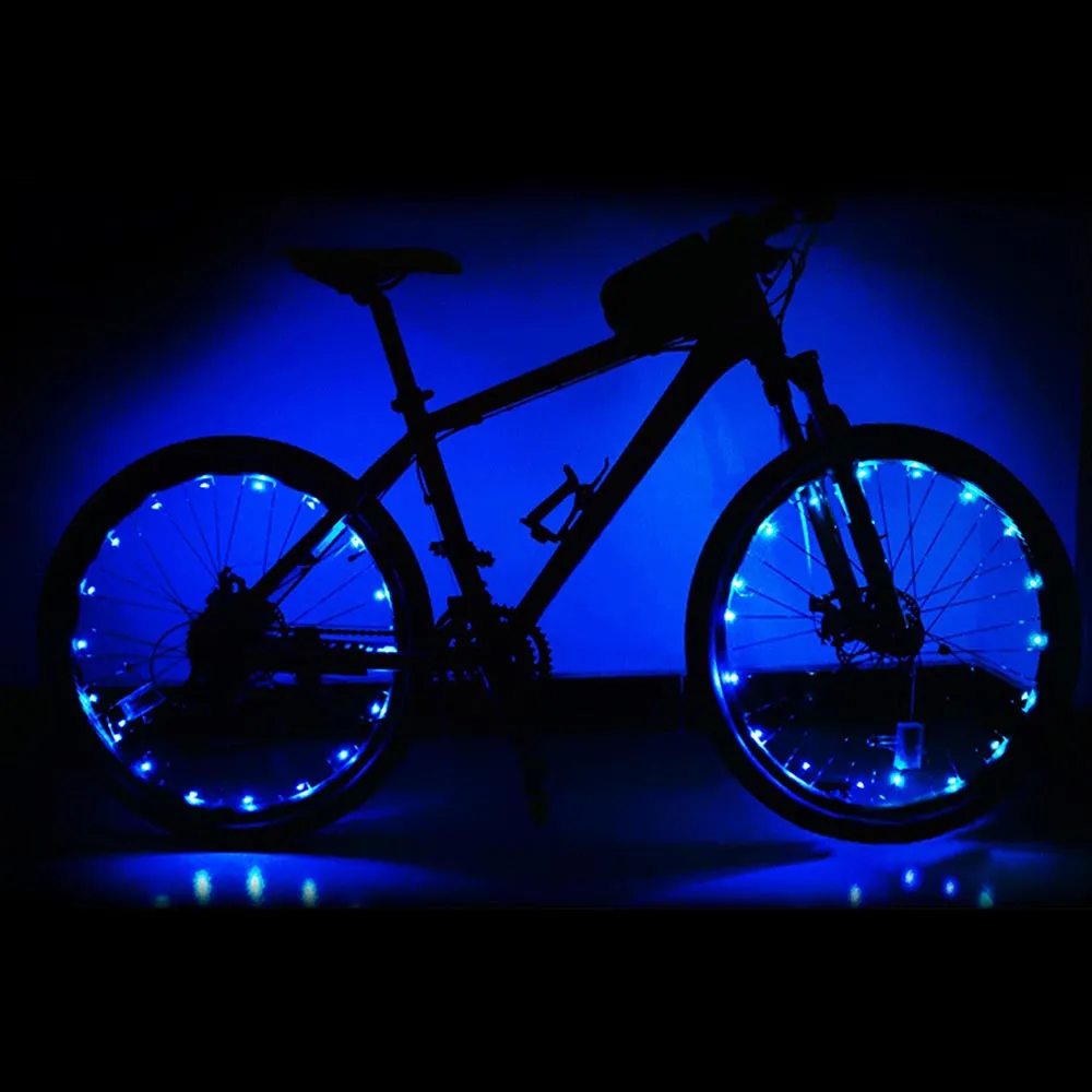 TheLAShop 20 LEDs 2m Automatic Bicycle Spoke Rim String Light Color Opt