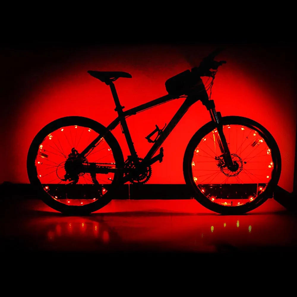 TheLAShop 20 LEDs 2m Automatic Bicycle Spoke Rim String Light Color Opt