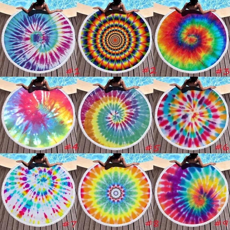 Tie Dye Circle Beach Towels