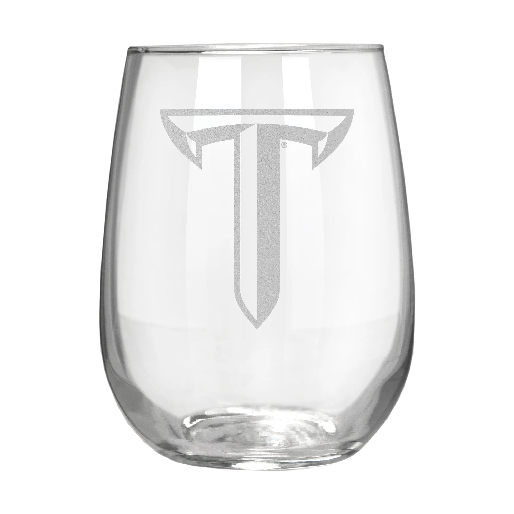 Troy Trojans 17 oz. Stemless Wine Glass