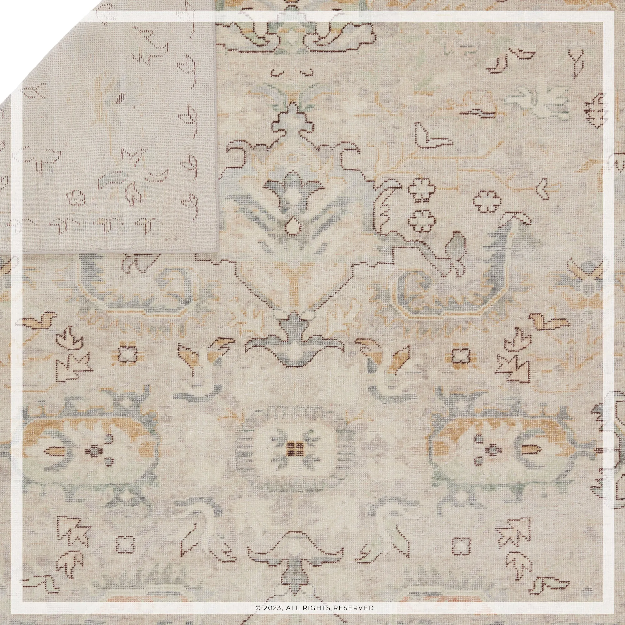 UJR0130 Luxury Hand-Knotted Natural Low-Pile Rug