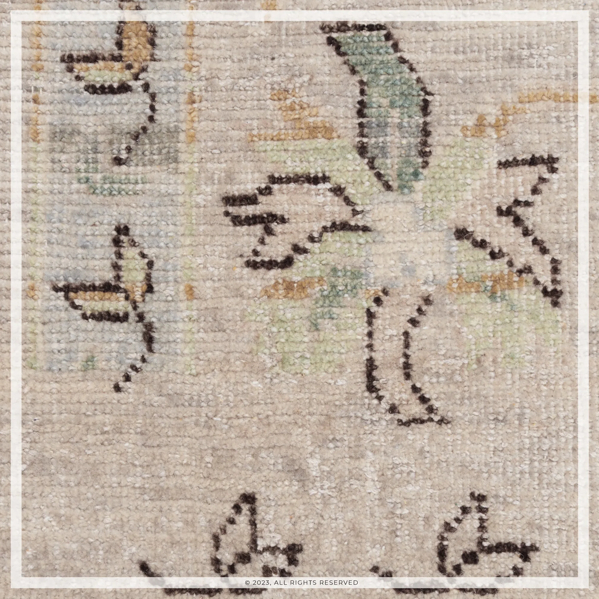 UJR0130 Luxury Hand-Knotted Natural Low-Pile Rug